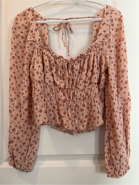 American Eagle Outfitters Tops - Floral Peasant/Babydoll Cotton Top